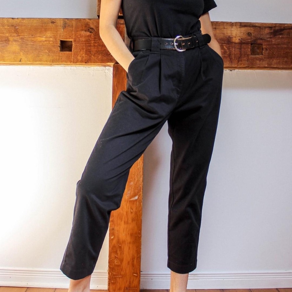 KOTN black pleated chino 33 / 28 inseam